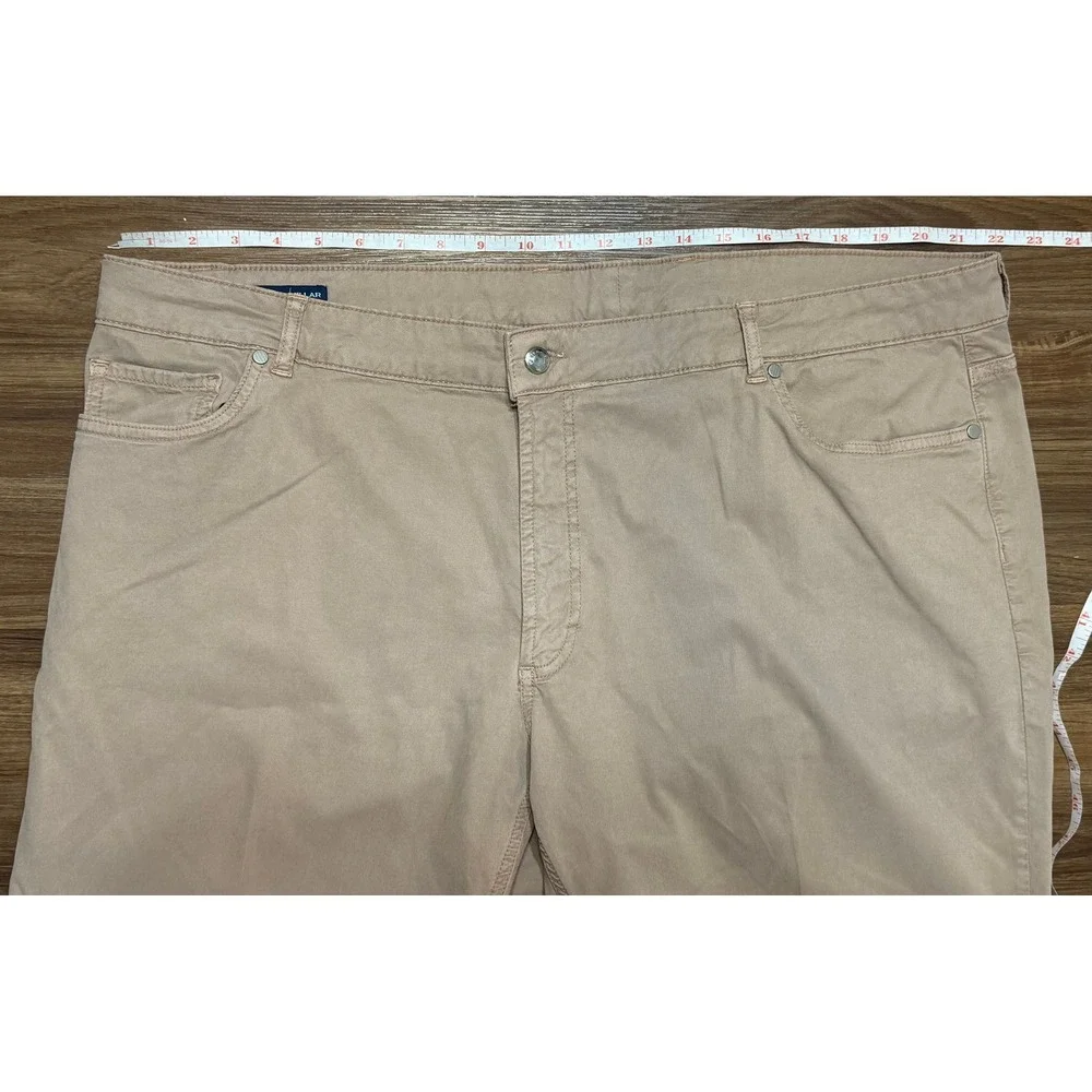 Peter Millar Crown Crafted Tan Khaki 5 Pocket Wayfare Pants Men's Sz 44x32